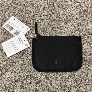 Lululemon Athletica Black Zippered Pouch True Identity Card Case